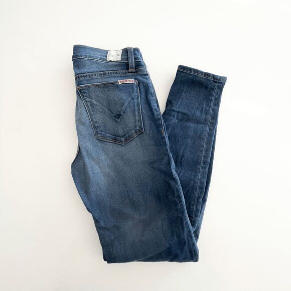 Hudson Super Skinny Crop Krista Womens Low Rise Distress Light Wash Blue Jeans S - Picture 1 of 11
